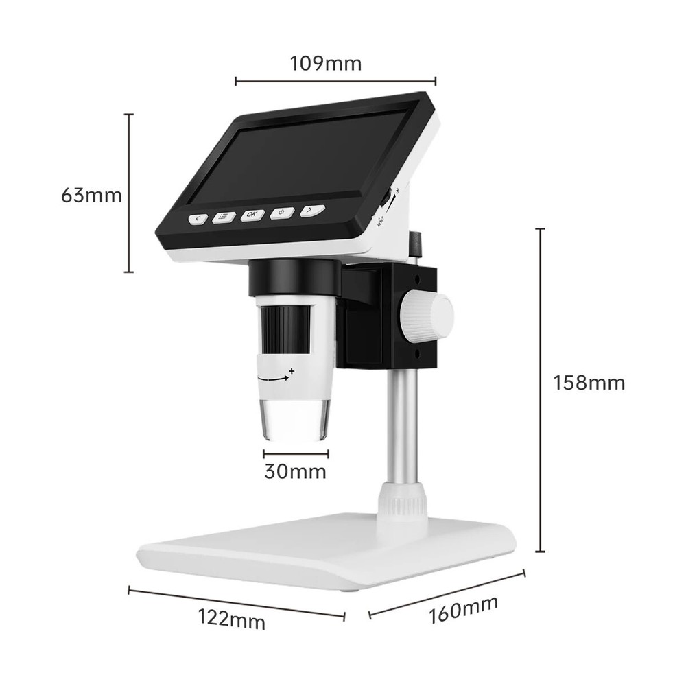 HD 1080P 4.3" 1000x Magnifier Camera Digital Soldering electronic Microscope