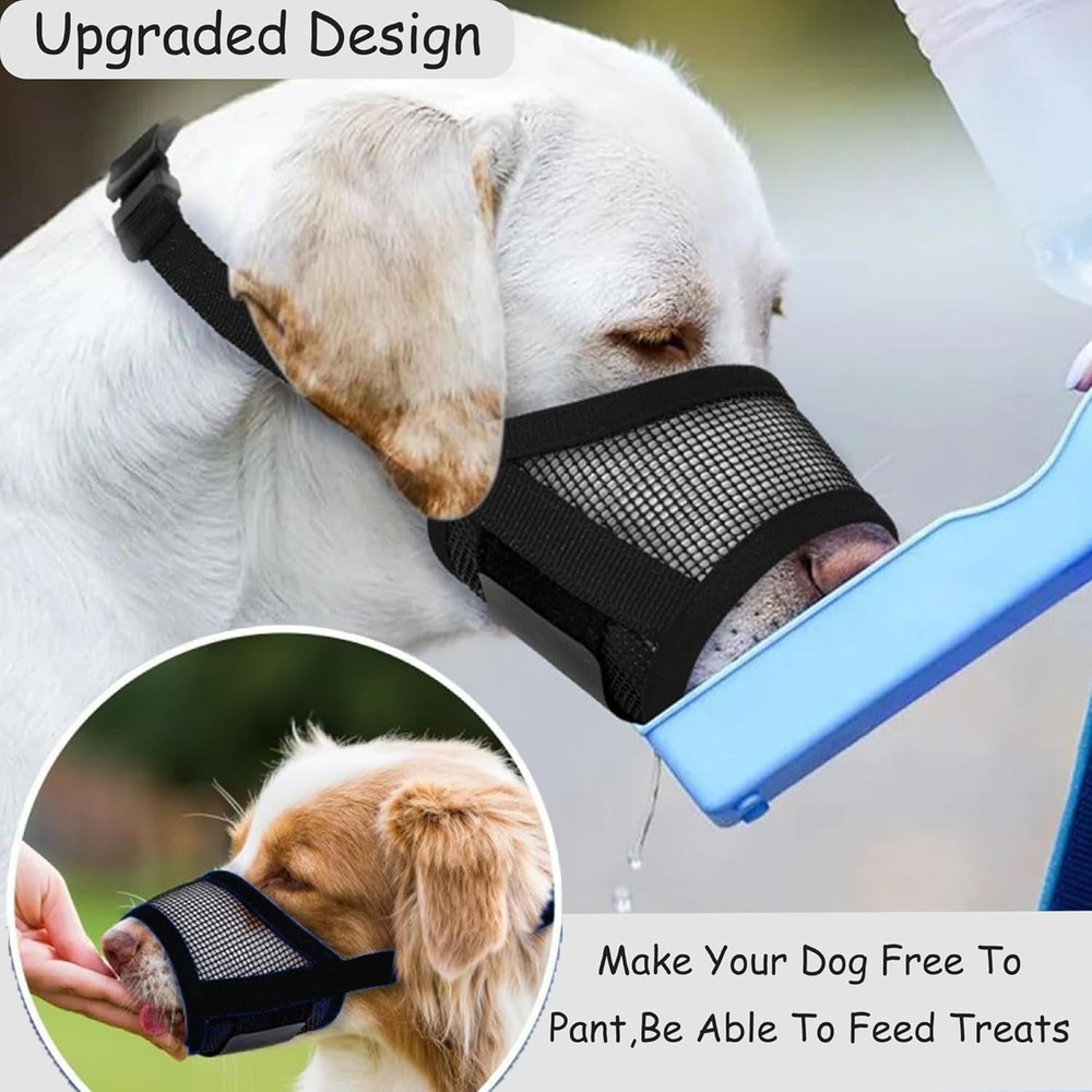 Dog Muzzle,Soft Air Mesh Muzzle Medium Large Dogs to Prevent Biting Barking