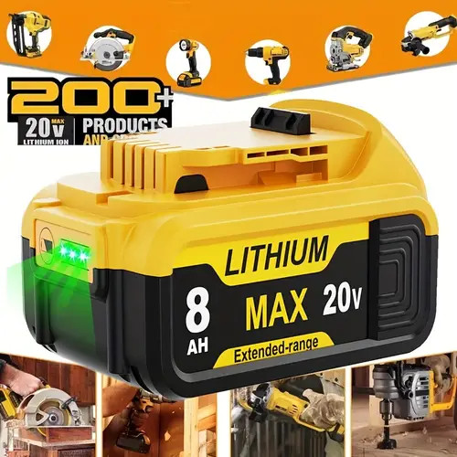 【high-quality】4Pack DCB200 20V 8Ah Lithium-lon Battery Replacement for Dewalt