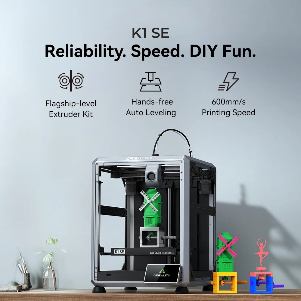 【Refurbished】Creality K1 SE 3D Printer 600mm/s Max High-Speed Printing Large