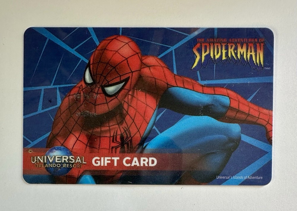 Universal Studios SPIDERMAN Park GIFT CARD