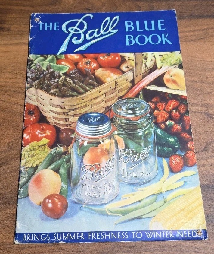 1938 Ball Canning Blue Book Jars