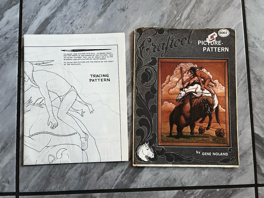 Craftool 6007 Leather Working Guide Template Leather Work Native Indian Buffalo