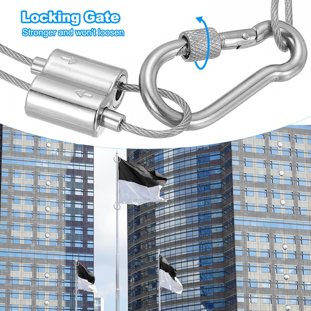 1 Pcs Flagpole Retainer Ring Flag Pole Accessories, White
