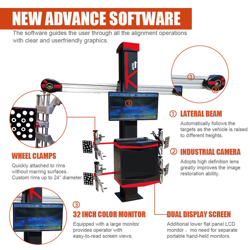 3D Wheel Alignment Machine Wheel Tire Aligner Fully Automatic Wheel Aligning