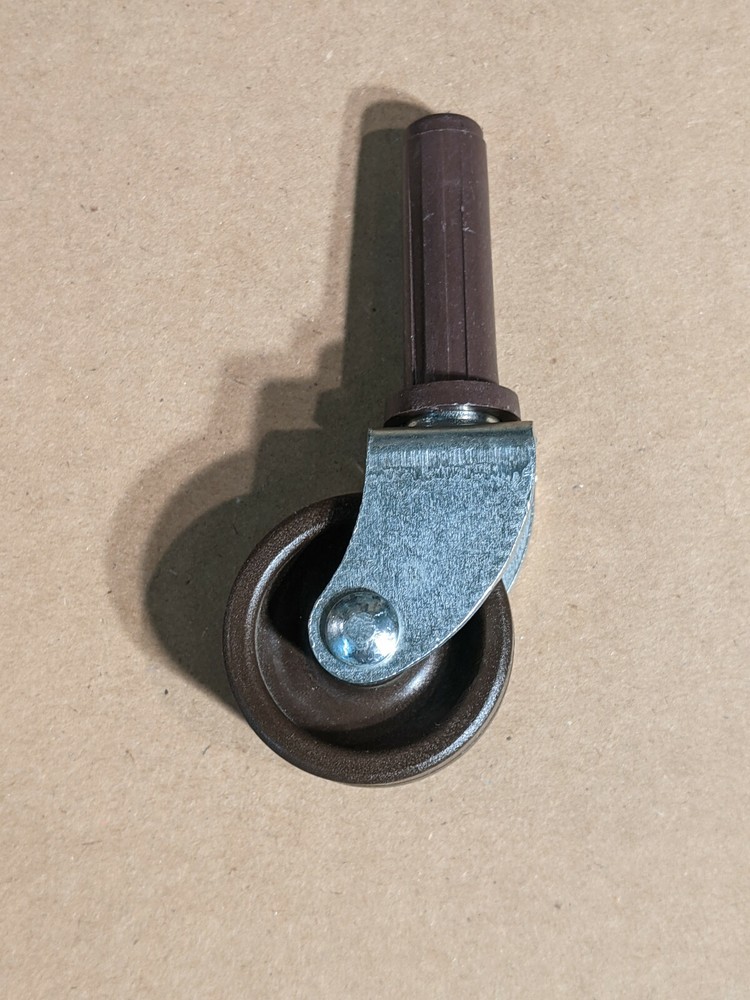 SET OF (4) BED FRAME LOW CASTER WHEELS WITH SOCKET INSERTS