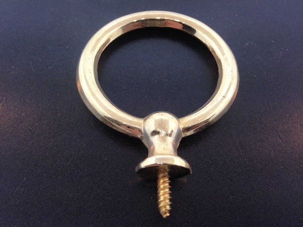 Brass Round Carriage Style Handle for Clocks