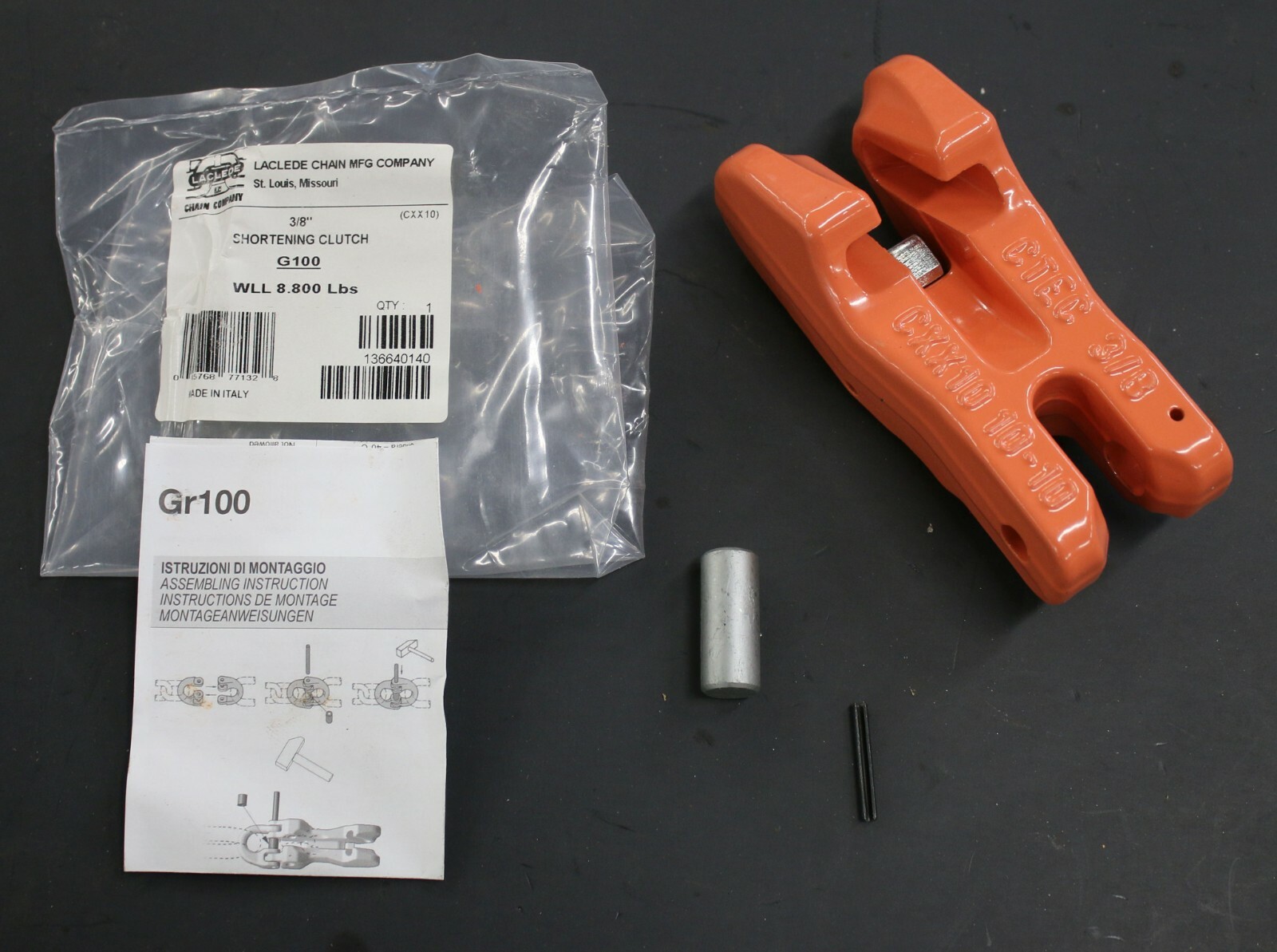 Laclede Chain Co. 3/8" G100 Shortening Clutch 1366-401-40 8800 lb