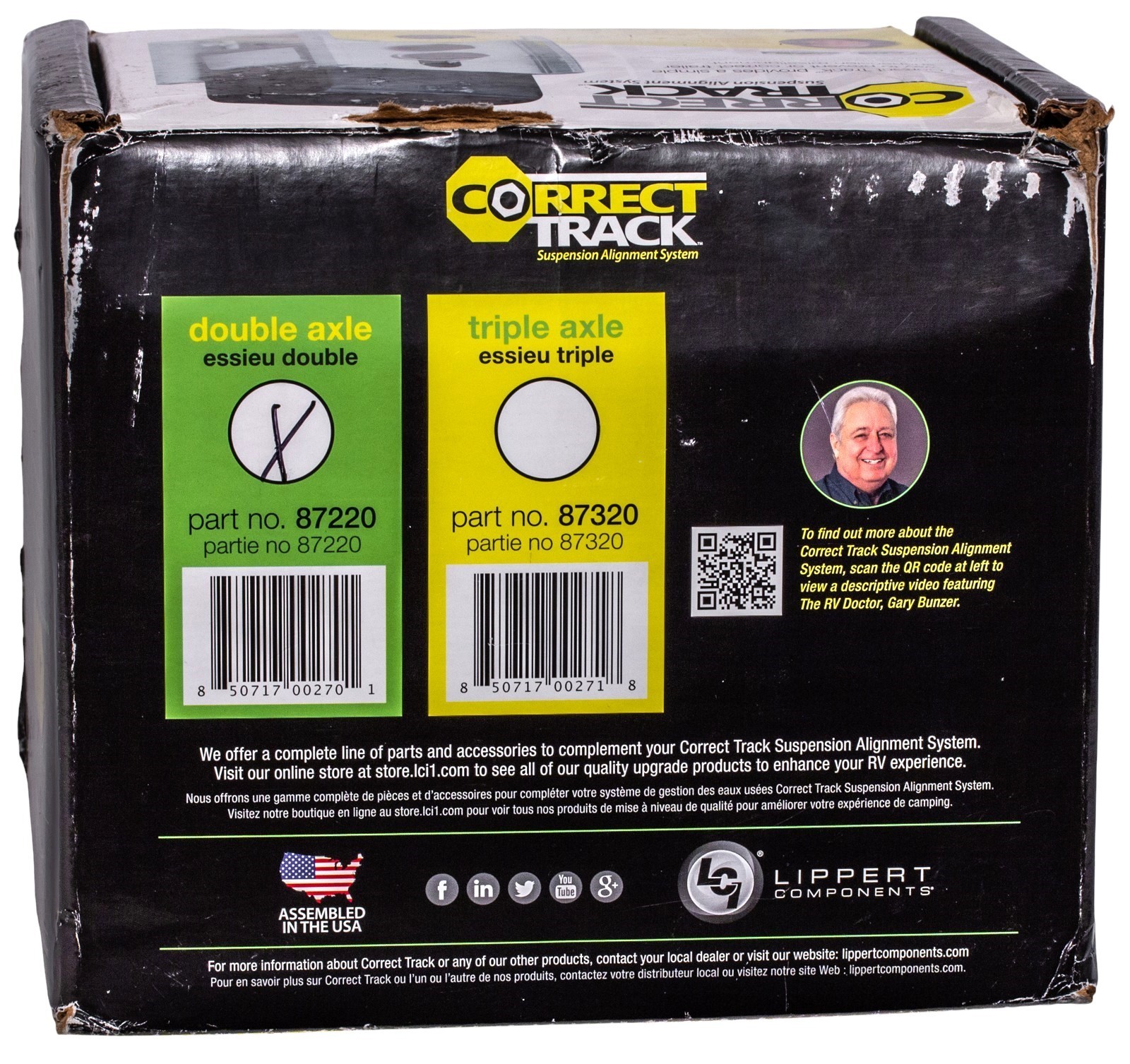 Correct Track 87220 Double Axle Alignment Kit Dual Tandem Trailer RV Camper