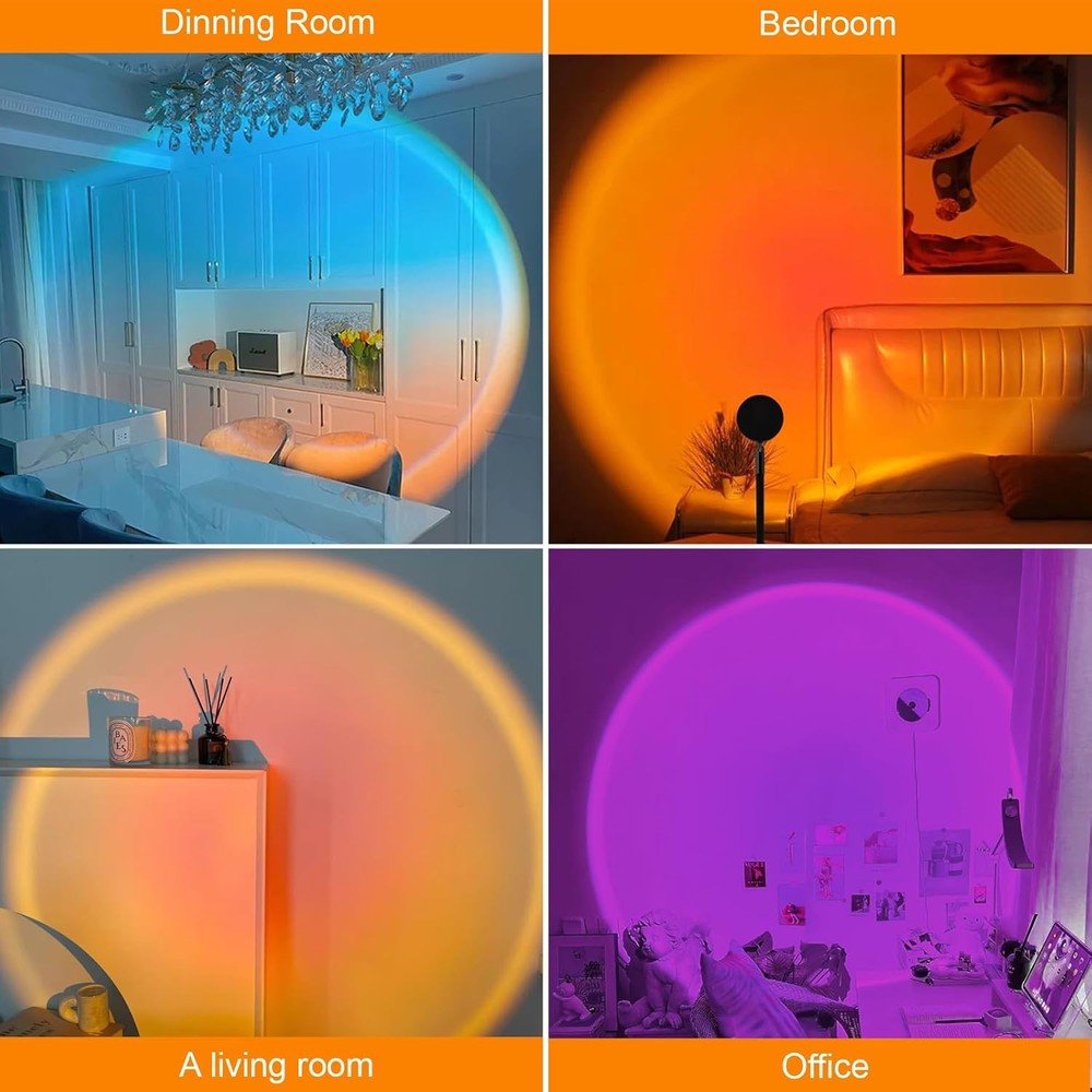 Sunset LED Lamp Projector, 21 Colors Changing App & Remote Control Mood lighting