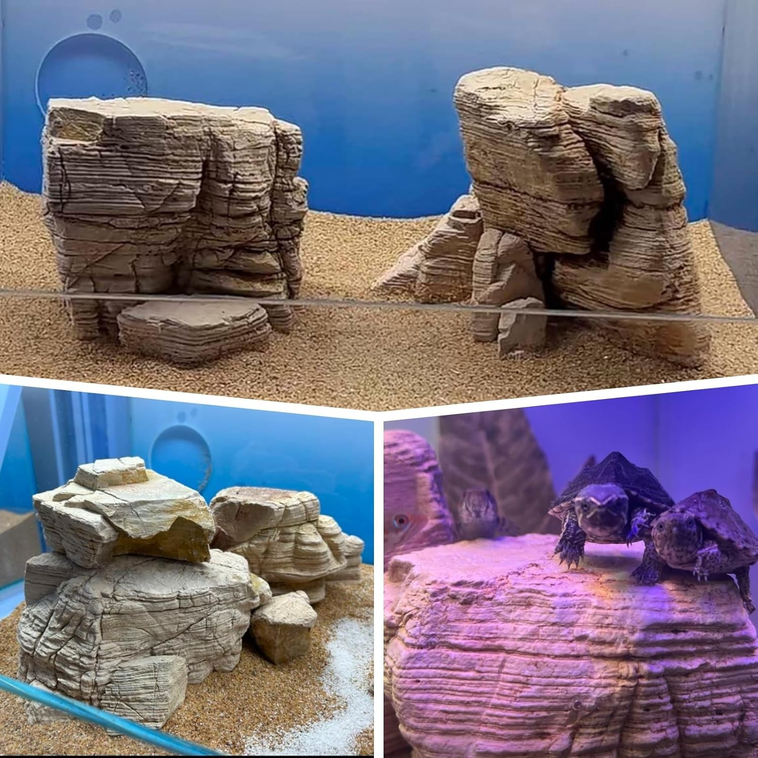 Aquarium Rocks 5lb Fish Tank Stone 2-5 inch Natural Pagoda Rocks for Aquascaping