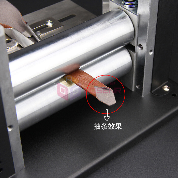 Electric Leather Drawing Machine Shoulder Strap Cylinder leather Press laminator
