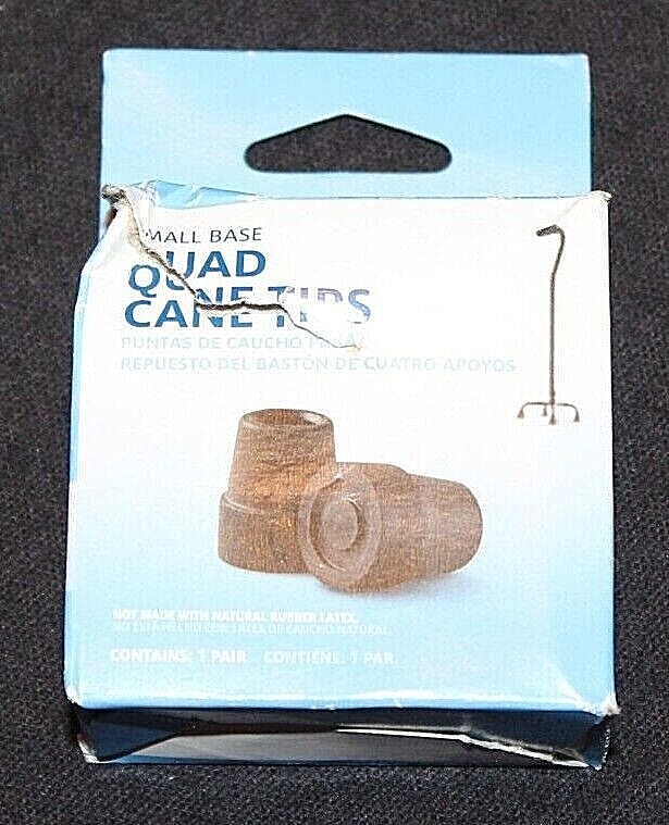 Medline Small Base Black Quad Cane Tips  1 Pair