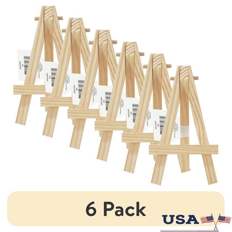Mini Natural Wood Display Easel 6 Pack Lightweight Pine Easels Art Projects New