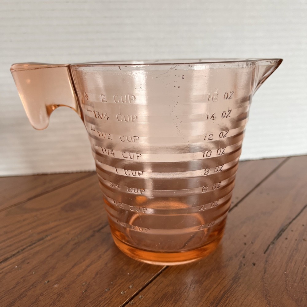 US Glass Slick Handle Pink 2 Cup Measuring Pitcher