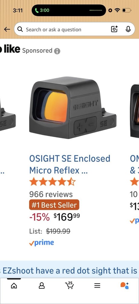 OSIGHT SE Enclosed Micro Reflex Sight – 2 MOA Dot & 32 MOA Circle Dual Reticle