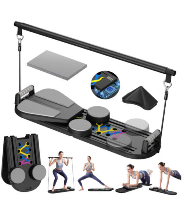 Pilates Reformer 7-in-1 Foldable Pilates Board Multi-Function Home Gym Set – OB