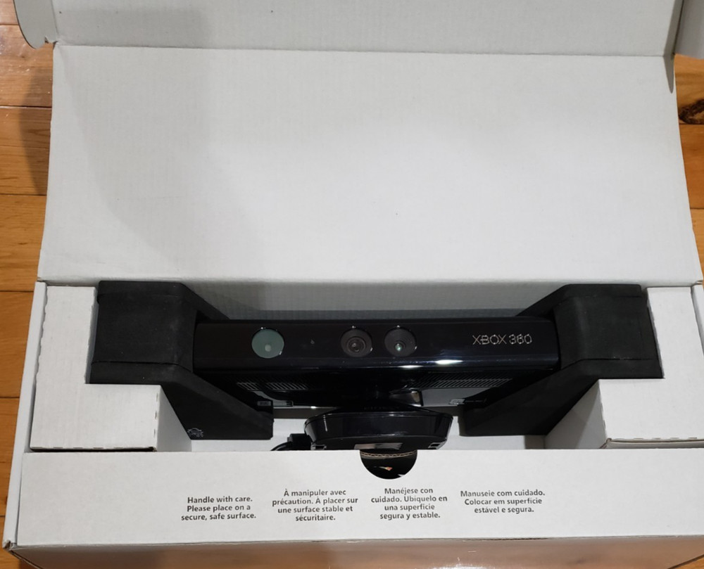Genuine Microsoft Xbox 360 Kinect Bundle, USB Adapter, SEALED Game, Complete IOB