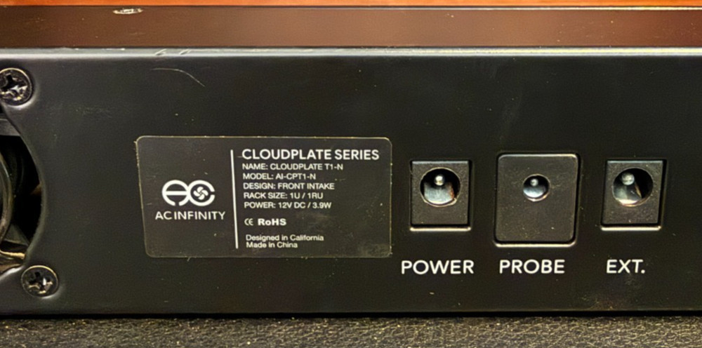 AC Infinity Cloudplate T1-N 1U Intake Quiet Rack Cooling System