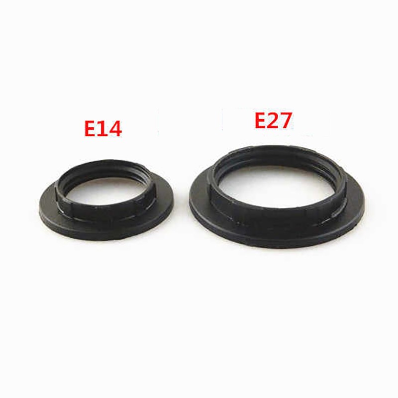 E14 / E27 Plastic Lampshade Collar Ring Adaptor Thread Lamp Holder Accessories