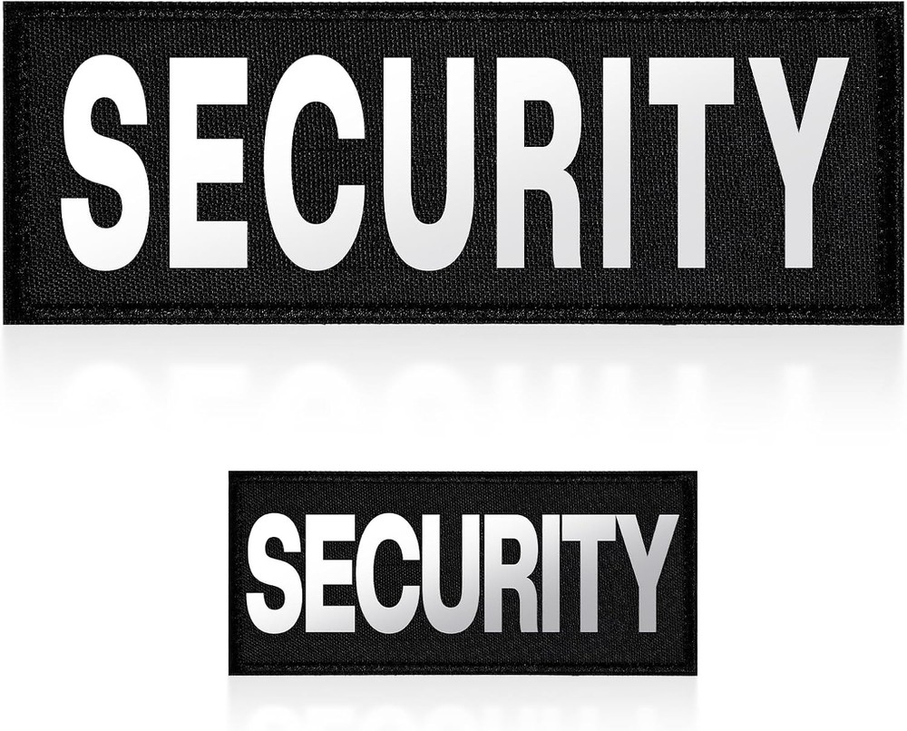 Security Patch, 2 Pcs Reflective Security Hook and Loop Patch for Vest Printed
