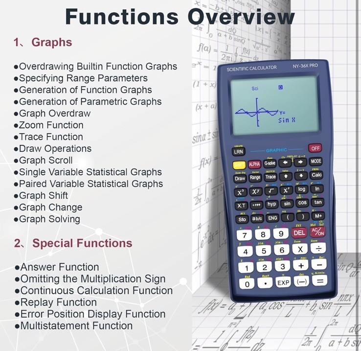 TI-36X Pro Scientific Calculator Roatee Engineering Engineer Graph Graphing