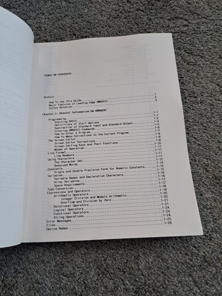 Guide to BASIC Version 3.11 Model D Leading Edge Hardware Products 1986