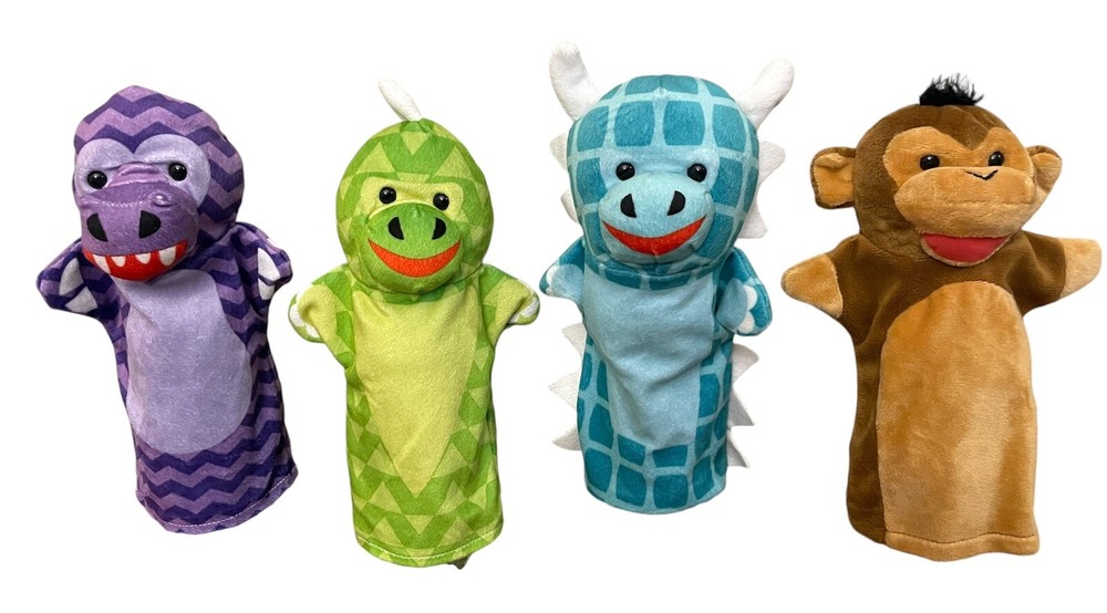*Melissa and Doug Lot 4 BOLD BUDDIES & Monkey Puppet