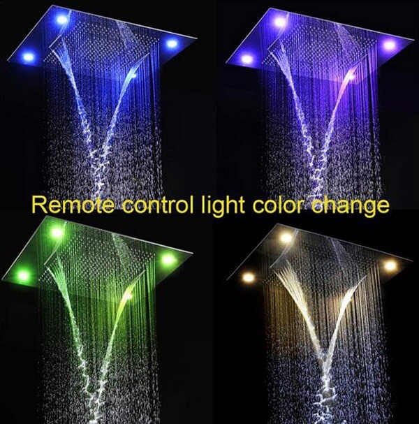 Cascada Classic Design 23 x 31" rain shower set with 4 function shower head