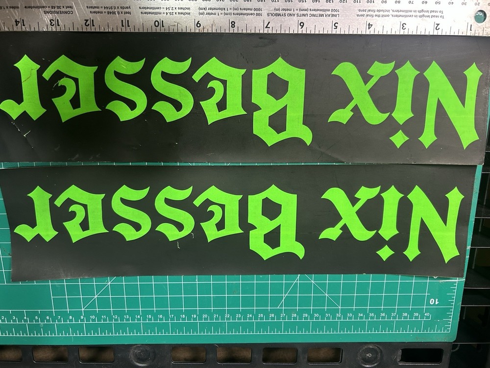 NIX BESSER Bumper Stickers Qty.2