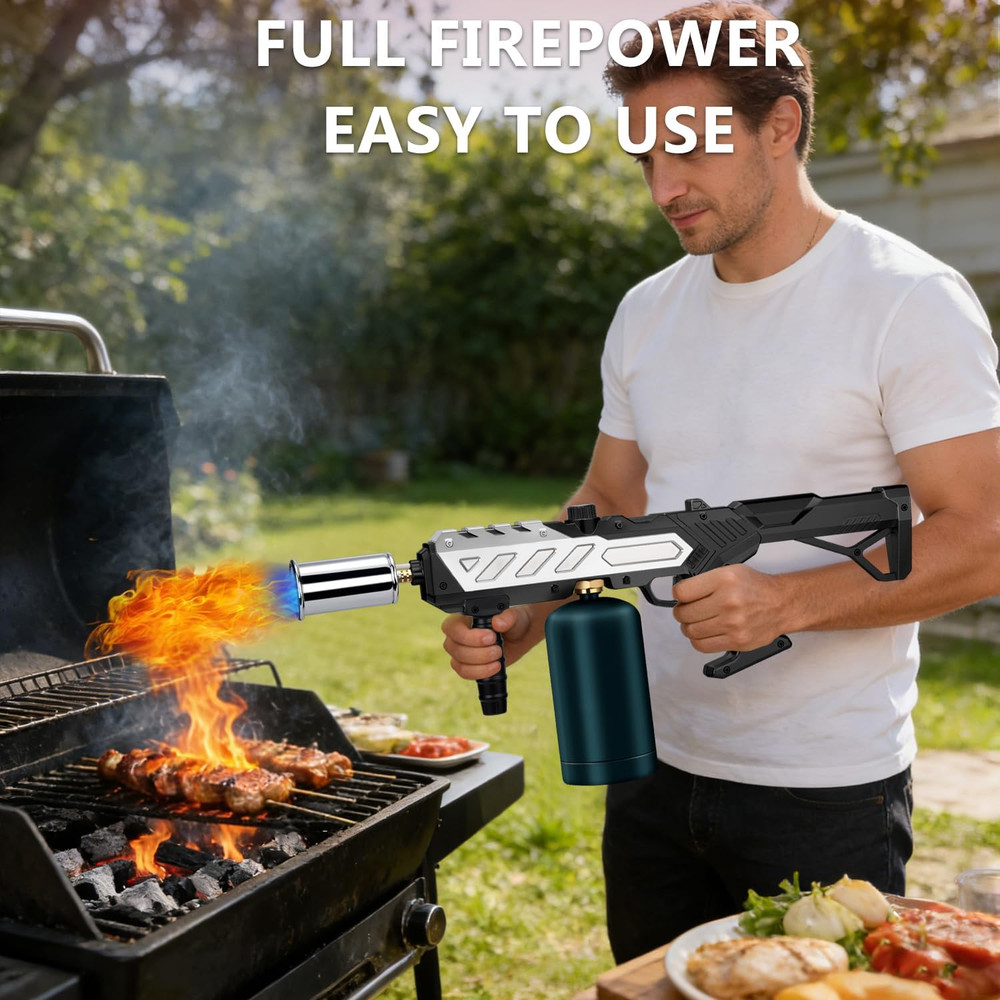 Powerful Propane Torch with Detachable Design, Adjustable Flame Kitchen Blow Tor