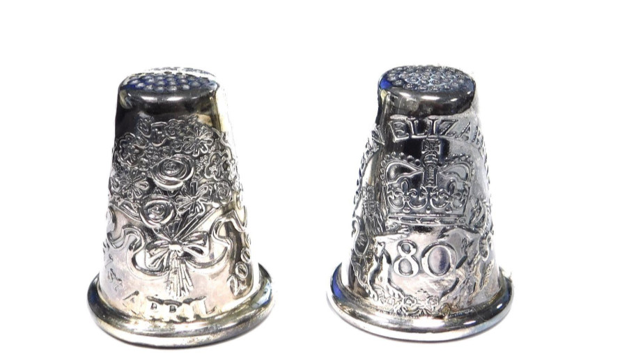 Royal Mint Commemorative Thimble Set Sterling Silver