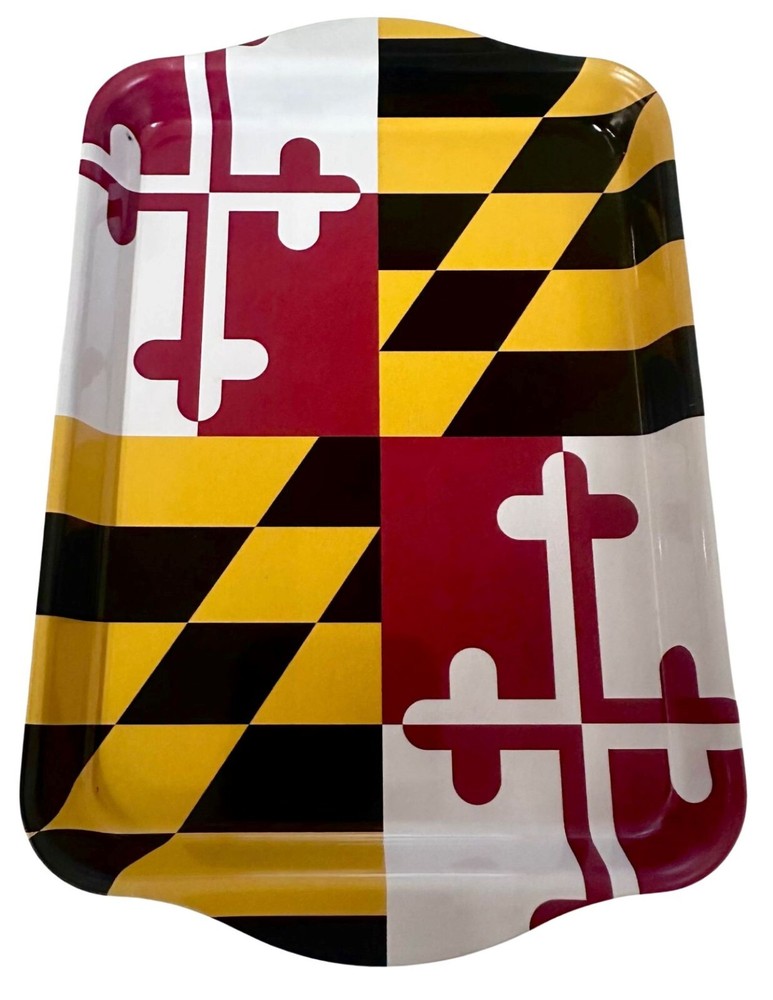 Maryland Flag Metal Rolling Tray