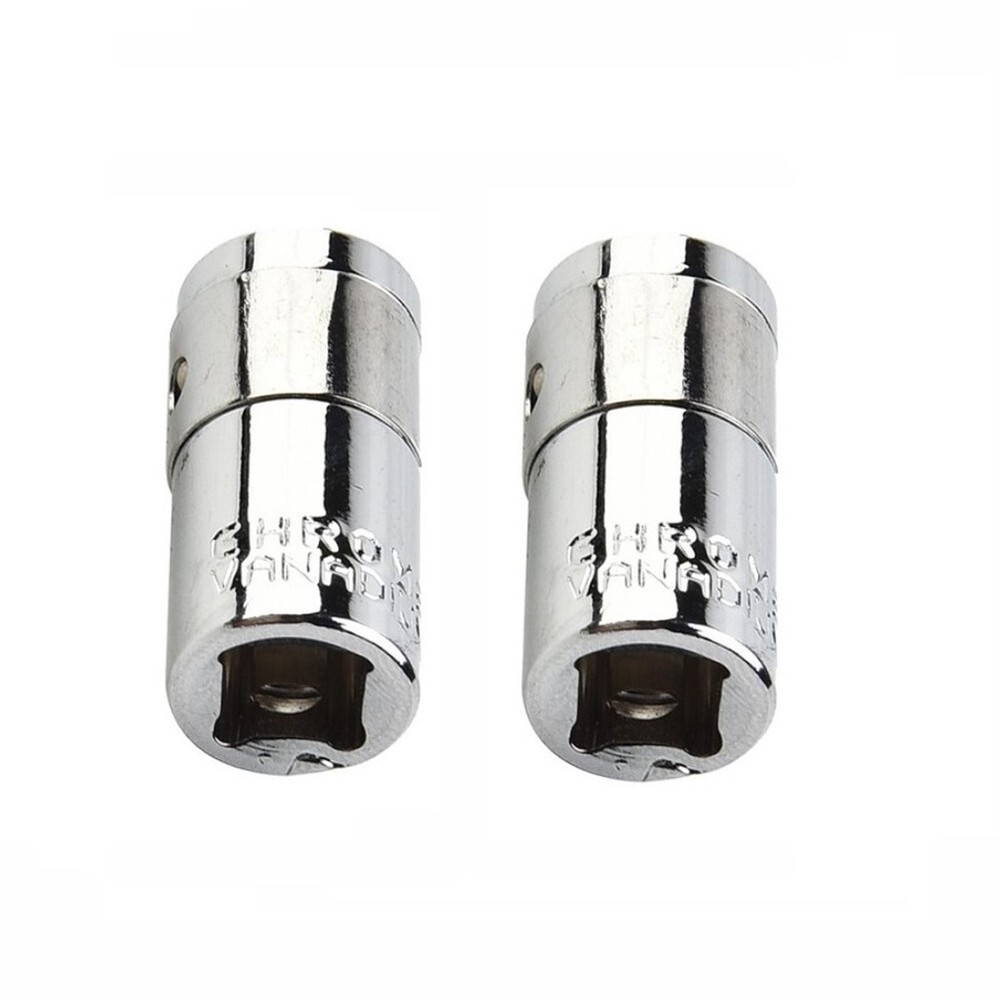 2pcs 1/4 Square Drive To 1/4 Hex Socket Bits Converter Screwdriver Bit Adapter