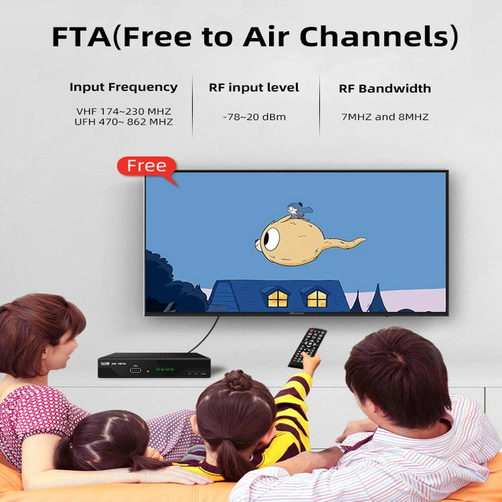 H265/10Bit DVB-T2 Digital Broadcasting Tv Box Dvb T2 Digital Tv Receiver