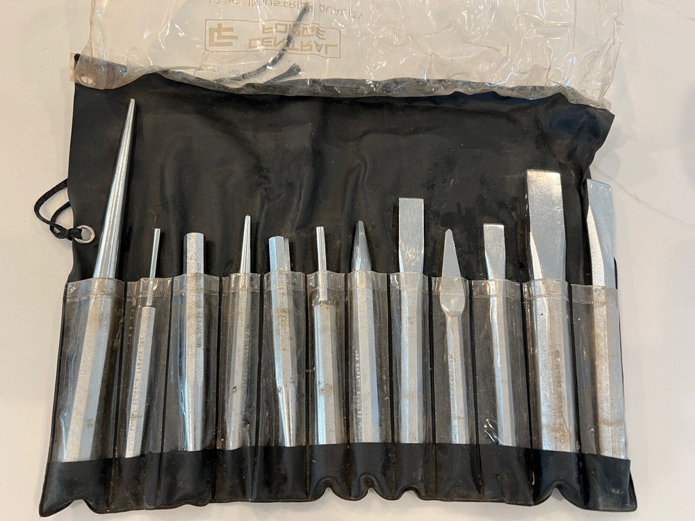 12 Piece Central Forge Highly Industrial Quality Chisel Set Tools