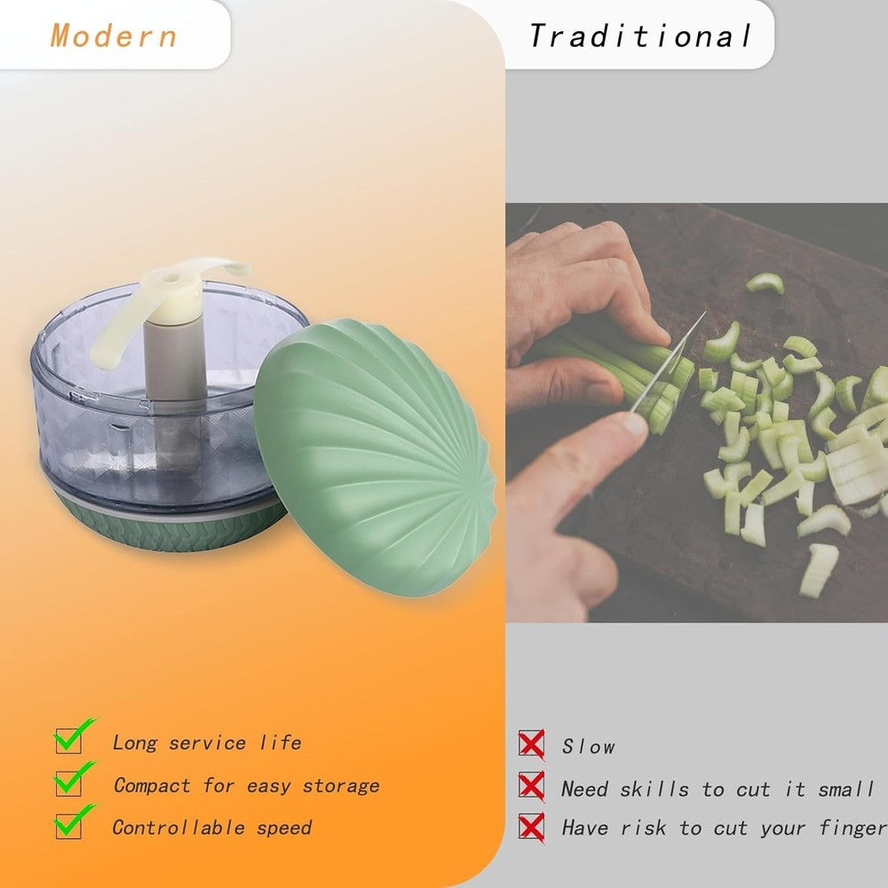 Multi-Use Portable Garlic Mincer & Vegetable Chopper - Ideal for Quick Meal Prep