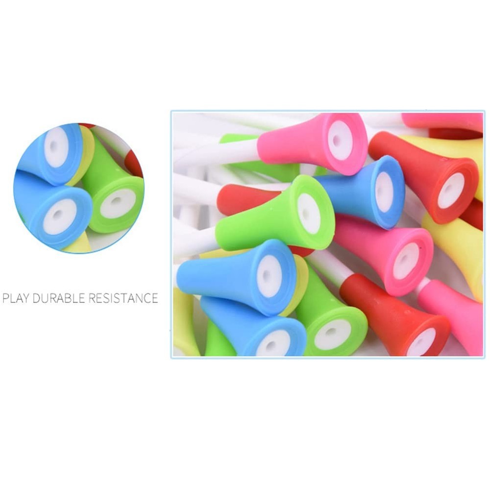 RiToEasysports Golf Tee Ring, 6Pcs Plastic Rubber Material Cartoon Tee...