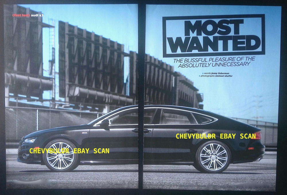 2012 Audi A7 Road Test Info Article "Most Wanted"