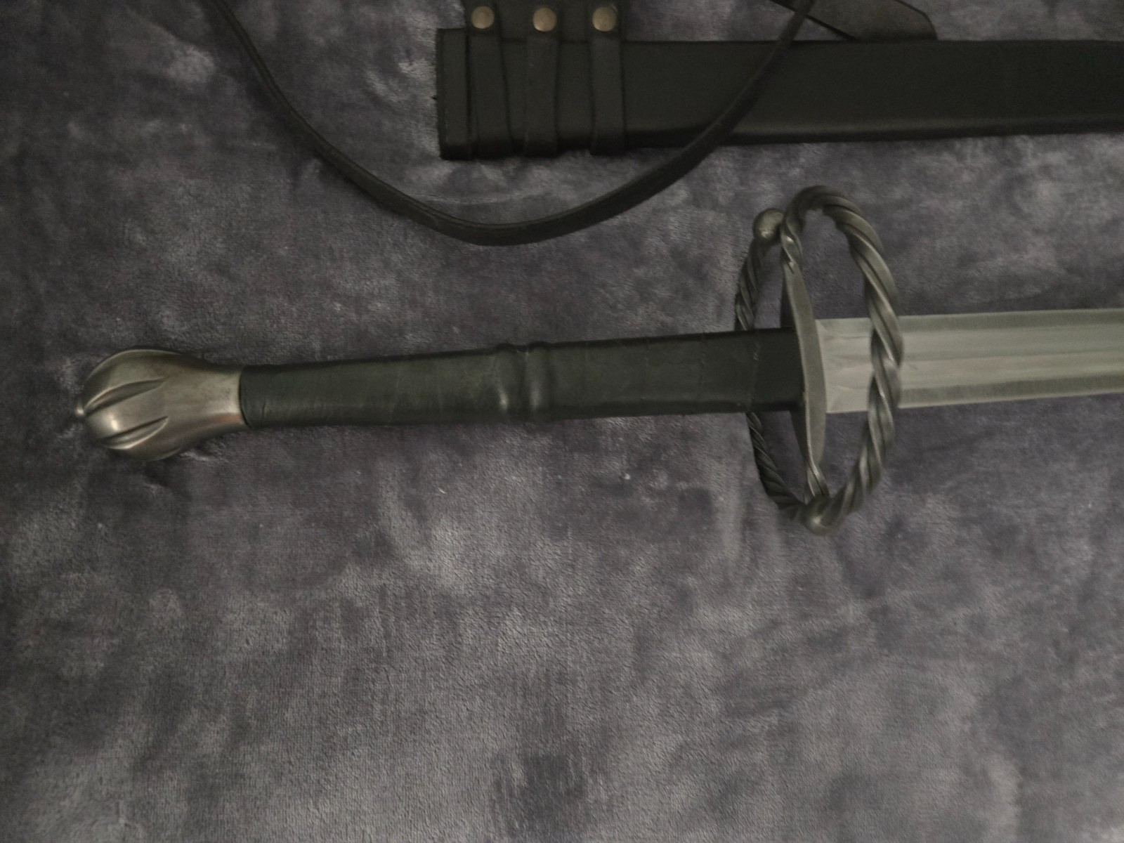 Fabri Armorum Longsword KATZBALGER Bastard Sword Black scabbard belt 120cm Blunt