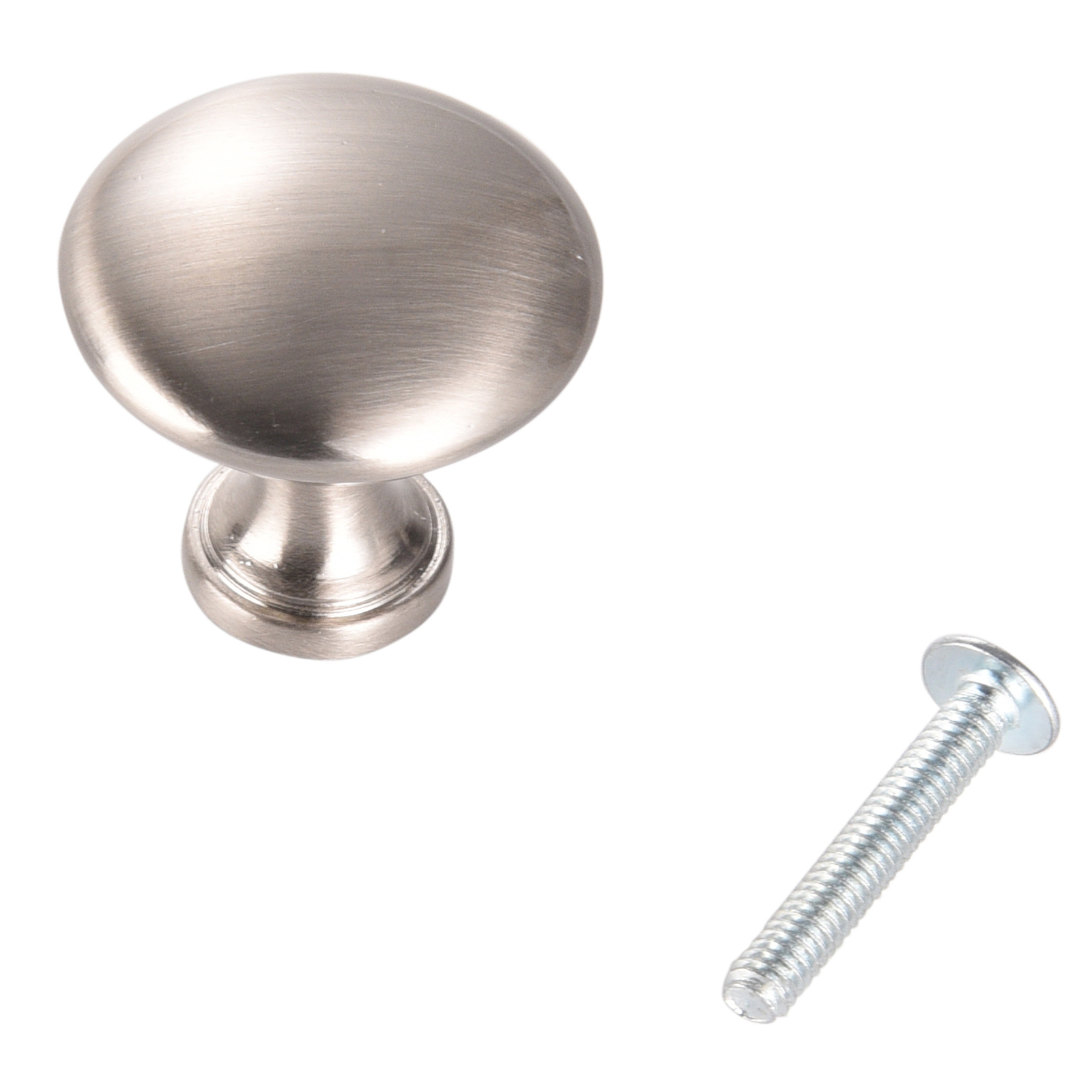 Lot Of 25 Mushroom Kitchen Bath Cabinet Knobs Knob SN NICKEL 1 1/4 61692