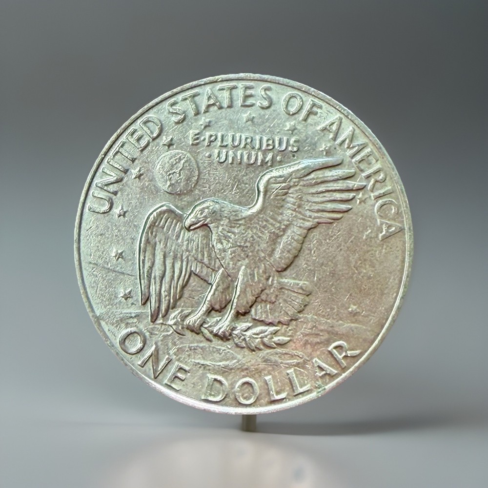 1977-P Eisenhower Ike Dollar - Struck Thru Grease Error