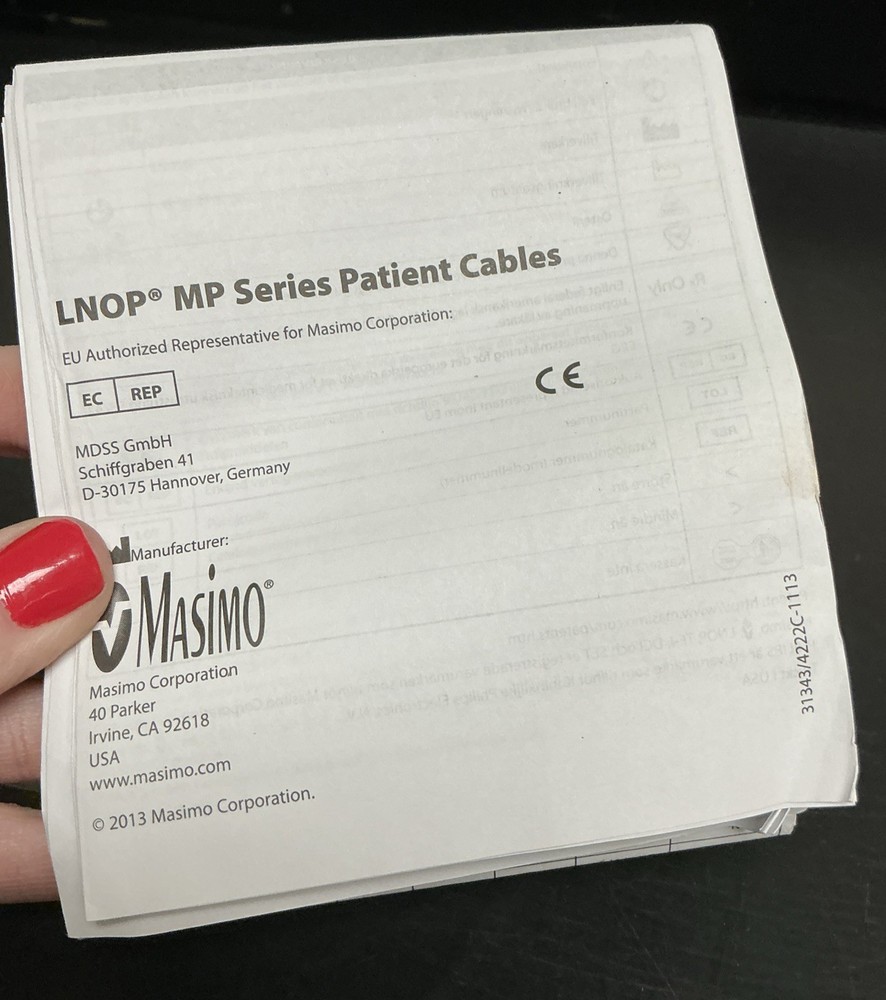 Masimo SET LNOP MP12 Cable Ref 2282