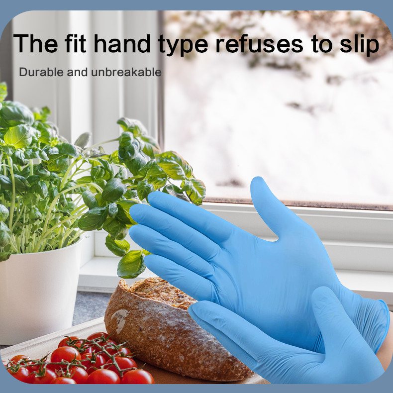 Medical Nitrile Exam Gloves 100 PCs Powder-Free Food-Safe Disposable Glove