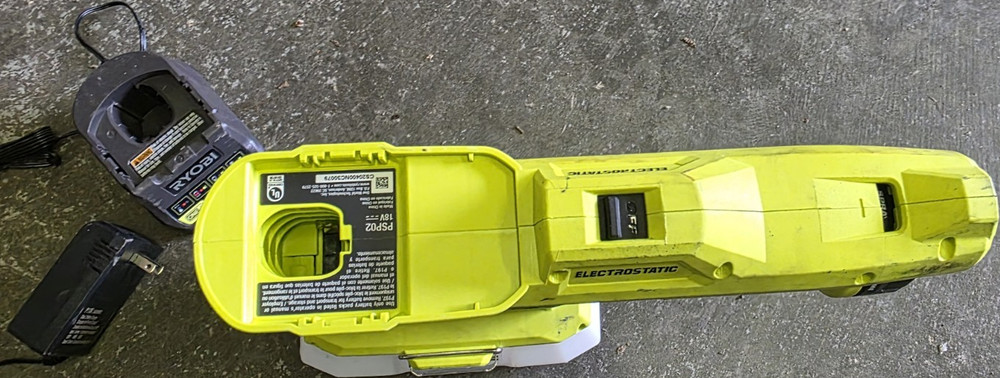 Ryobi Electrostatic Sprayer Electrostatic with 18V 2Ah Lithium Battery & Charger