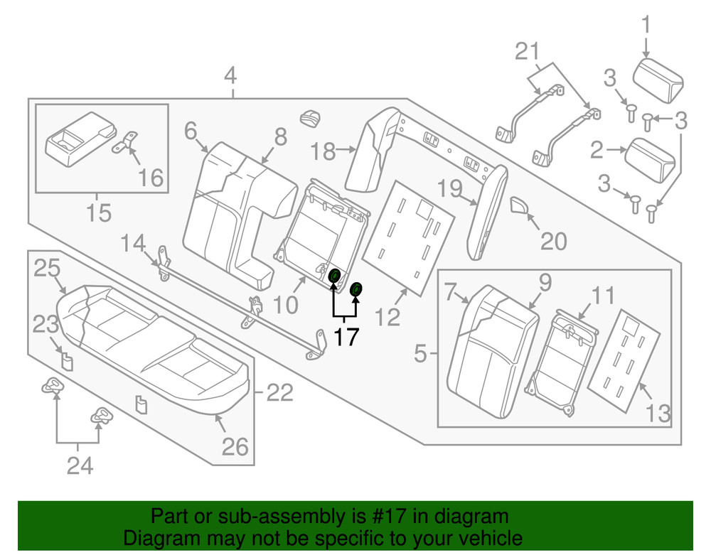 Genuine Nissan Seat Hinge 88706-9N00A