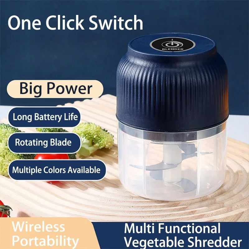 Mini Electric Garlic Vegetable Chopper USB Rechargeable Wireless Food Processor