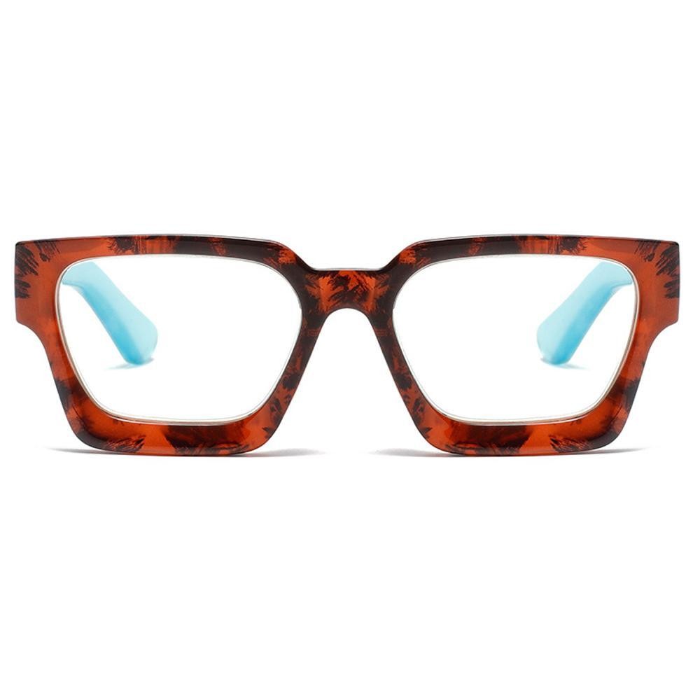 Thick Oversize Square Reading Glasses Stylish Blue Light Blocking Readers