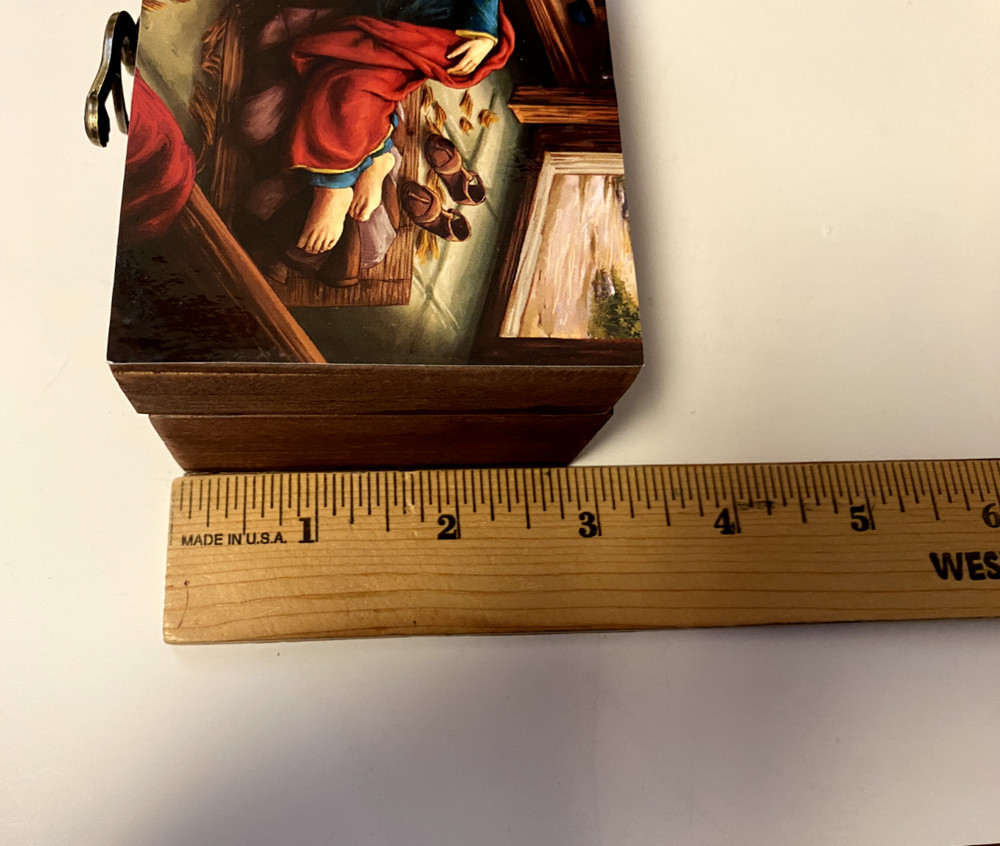 Sleeping Saint Joseph Petition Wood Box , New #AB-023