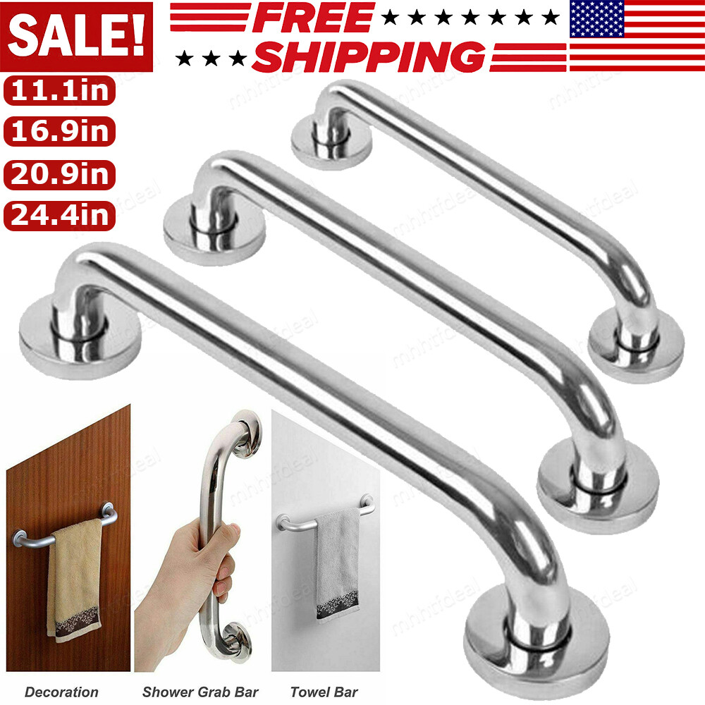 COMMERCIAL Grab Bar Stainless Steel Bath Bathroom Safety Handicap Hand Wall Rail